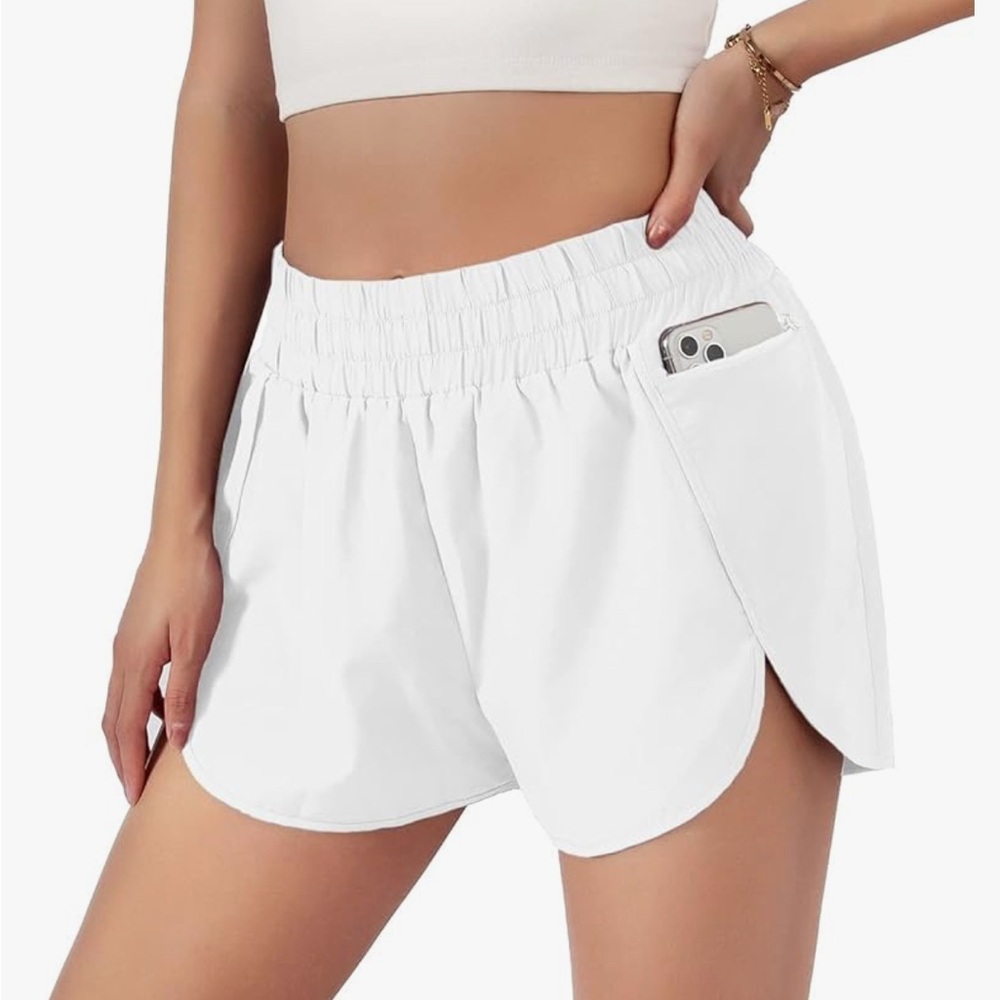 🥳 Blooming Jelly Women’s quick dry running shorts white medium